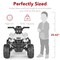 Best Choice Products 12V Kids Ride-On ATV Quad w/ Bluetooth, 2.4mph Max, Treaded Tires, LED Lights, Radio
